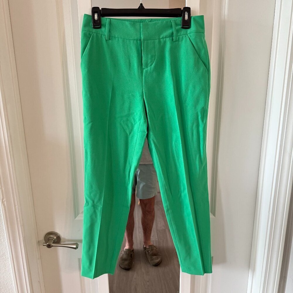 Alice + Olivia Green Slim Fit Trousers Size 2